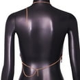 thumbnail image 5 of Laqbezok Women's Backless Sequin Halter Top, Handkerchief Hem Metallic Cami, Sexy Party Rave Night Out Outfit, 5 of 5