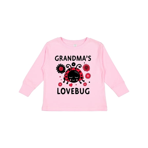 Inktastic Valentine's Day Grandma's Lovebug Girls Long Sleeve Toddler T-Shirt
