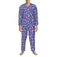 thumbnail image 3 of Fotbe Beautiful Koi Fish Pijama de Hombre con Estampado de Manga Larga, Conjunto de 2 Piezas, Ropa de Dormir Suave y Cómoda con Bolsillos-Medium, 3 of 7