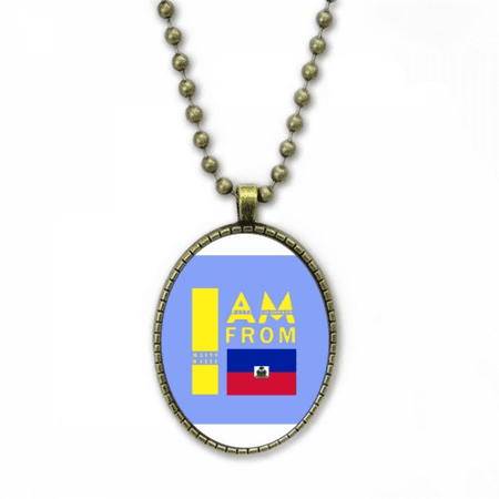 i am from haiti art deco fashion necklace vintage chain bead pendant jewelry collection