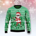 thumbnail image 3 of Suéter feo de punto divertido de Navidad de algodón con diseño de Papá Noel para mascotas, jersey informal vintage de invierno estilo Harajuku, jersey retro de manga larga con impresión 3D, 3 of 5