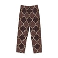 thumbnail image 6 of Daiia Brown Gold Grid Men's Sleep Pant with Pockets and Drawstring,Pajama Pants-Medium, 6 of 9