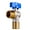 blue, variant on Water Shut Off Valves Brass 1/2inch Turn Angles Stop Valves Brass Plumbing Fitting for Hot/Cold Waters Systems