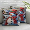 thumbnail image 3 of Nawypu  Christmas Snowman Pillow Covers  Set of  Winter Decorative Throw Pillow Covers Xmas Snowflake Cushion Covers for Sofa Couch Home Decor, 3 of 5
