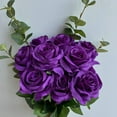 thumbnail image 3 of serony 10PCS Artificial Flowers Waterproof Fake Lifelike 10PCS Silk Flower Lightweight Realistic Long Stem Roses Bouquet for Home Decorations White, 3 of 9