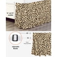 thumbnail image 3 of Leopard Wrap Around Bed Skirts for Queen Bed 18" Drop, Bed Skirt with Adjustable Elastic Belt Dust Ruffle Bed Valance for Bedroom Hotel Luxury Rustic Brown Animals Art Modern Bed Frame Cover, 3 of 7