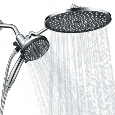 High-Pressure Shower Combo: Handheld & Fixed Showerhead, 10 Spray Modes, Magnetic Dock, Power Jets