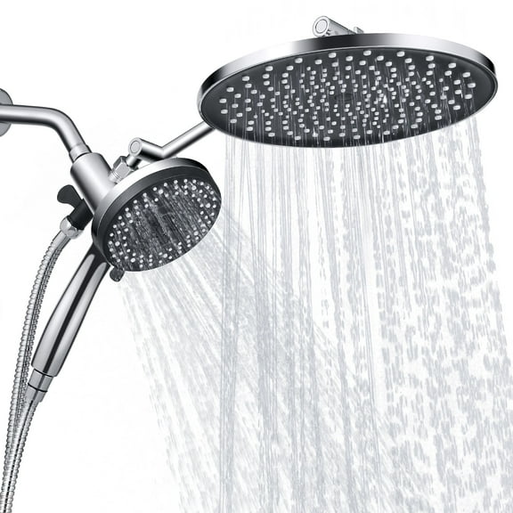 Premium High Pressure Handheld Shower Head - Chrome Metal, Multiple Spray Settings, Easy Install
