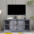 GHQME 58Inch Sliding Barn Door Wooden Farmhouse Universal TV Stand