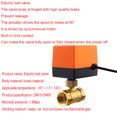 thumbnail image 3 of Válvula de bola eléctrica de latón de 2 vías, 3 vías, DN15/20/25/32/40/50 CA 220 V, válvula solenoide de tres cables, dos controles y actuador, 3 of 4