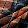 thumbnail image 5 of Men's Long Sleeve Plaid Baggy Shirt Jacket Knit Casual Button Down Fashion Shirts Loose Vintage Blouses with Pockets (2XL, Orange), 5 of 6