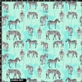 thumbnail image 2 of Stylish Fabric Conversational Tropical Zebra Print 100% Cotton Quilting Fabric for DIY Projects by 45 YARDS - (Mint, Aqua, Black and White) - PRINT FABRIC, 2 of 2