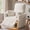 Cream White, variant on CDCASA Power Swivel Glider Rocker Recliner, Electric Nursery Rocking Chair with USB Type-C & LED, Faux Fur Upholstered Swivel Recliner for Living Room Bedroom Nursery, White