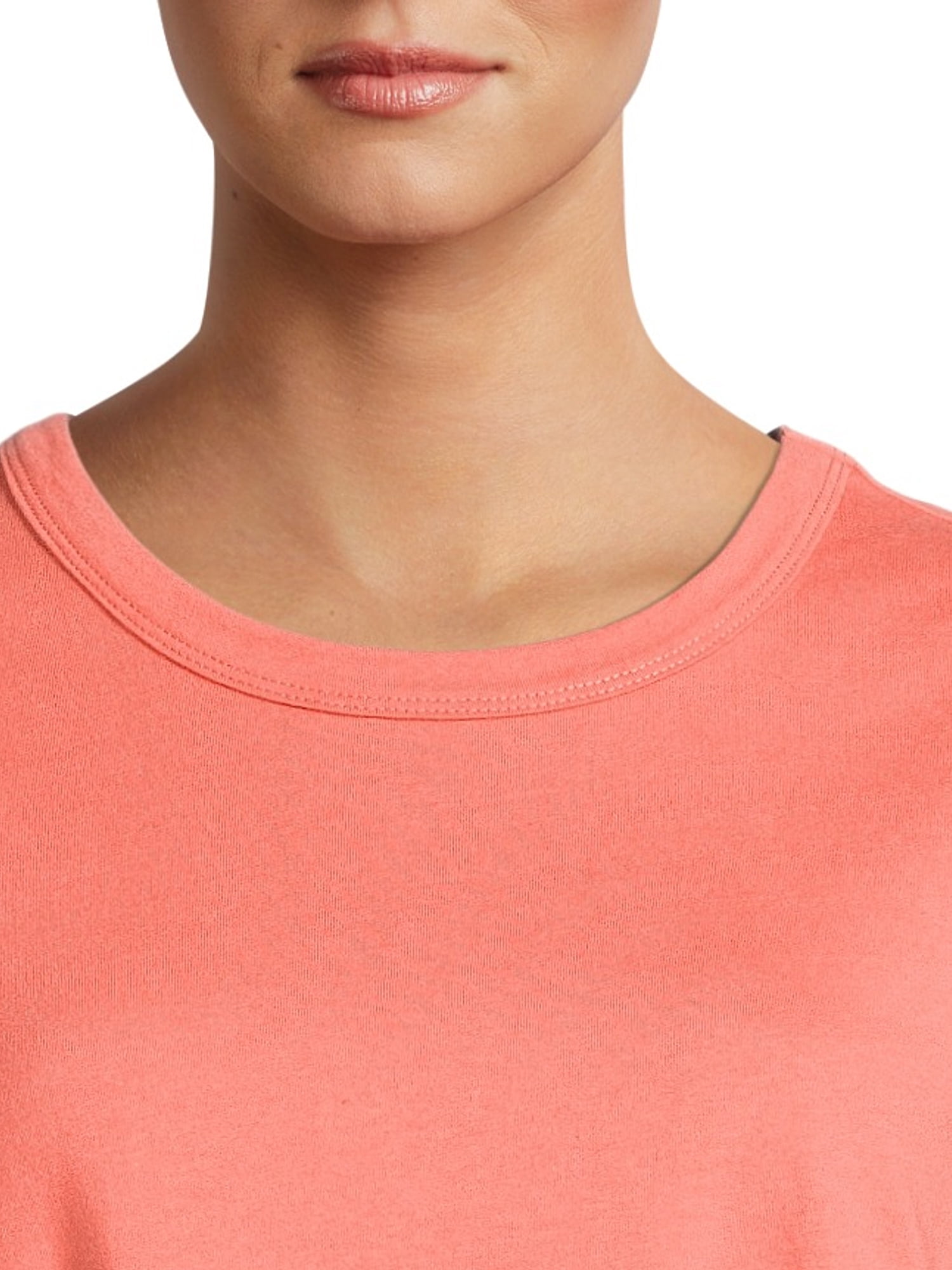 Time and Tru Women's Short Sleeve Tiered Knit Dress with Pockets