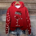 thumbnail image 2 of WEAIXIMIUNG Chandails en Molleton d'Automne Graphiques pour Femmes Automne et Hiver Noël Rouge Verre Imprimé Col Rond Manches Longues Chandail à Capuchon Sport Décontracté (1), 2 of 4