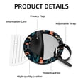thumbnail image 4 of Platypus 2pcs PU Leather Round Bag Tags with Privacy Cover and Name ID Tag - Suitcase Tags for Travel Luggage, Handbags, Backpacks, School Bags, 4 of 6