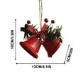 thumbnail image 3 of CuiLiyq 2 PCS Christmas Bells, Tree Hanging Ornament Metal Jingle Bells, for Christmas Holiday Party Family Decoration (Red), 3 of 5