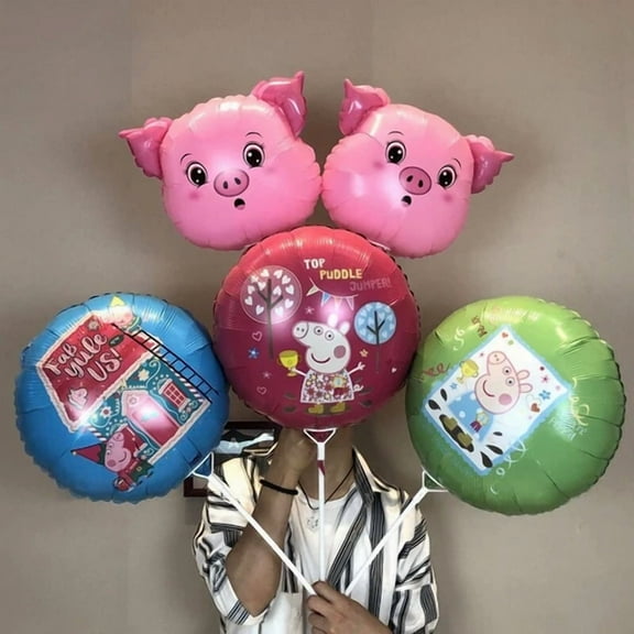 5 Pcs 13 Inch Cartoon Foil Balloon Foiled Belon Kids Birthday Party Decoration