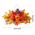 thumbnail image 5 of Cheapark Halloween Wreath Ghost Festival Decoration, Maple Leaf Pumpkin Wall Hanging, Harvest Scene Arrangement, Door Festive Ornament, 5 of 6