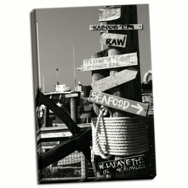 Gango Home Decor Which Way BW I by Alan Hausenflock (Ready to Hang); One 24x36in Hand-Stretched Canvas