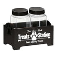 thumbnail image 1 of Decorative Pet Food Storage Container Organizer With Two Airtight Jars For Cat And Dog Owners, 1 of 4
