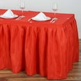 thumbnail image 3 of Efavormart 17ft Red Accordion Pleat Polyester Table Skirt for Kitchen Dining Catering Wedding Birthday Party Decorations Events, 3 of 5