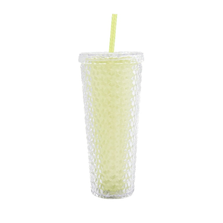 24oz Plastic Tumbler With Straw Clear Cool Melon - Opalhouse™ : Target