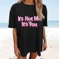 thumbnail image 2 of Short Sleeve Womens T Shirts Letter Print Y2K Tee Crew Neck Fashion Casual Tops 2026, 2 of 4
