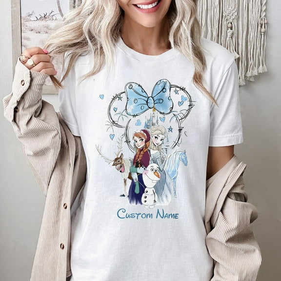 Disney Watercolor Frozen Shirt, Elsa And Anna Shirt, Frozen Shirt, Frozen Shirt For Girl, Magic Kingdom Family Trip Tees-5Xl Shirt