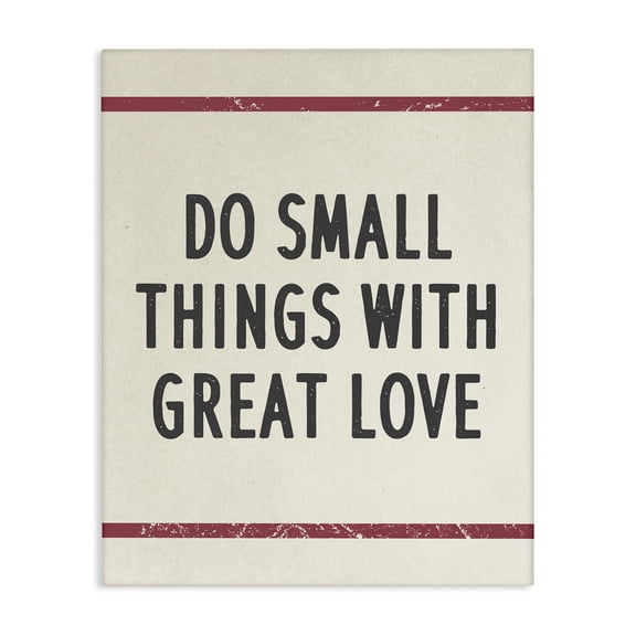 Stupell Industries Traditional Do Things with Love Red Stripe Canvas Art, 30 x 40, by Lil' Rue