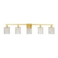 thumbnail image 3 of Phineas 5 light Brass and Clear Crystals wall sconce, 3 of 3