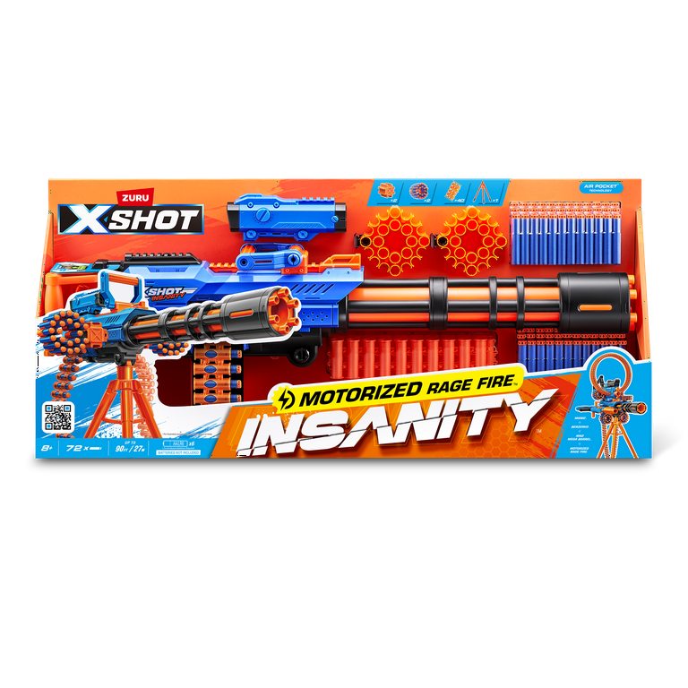 XSHOT Insanity Motorized Rage Fire (72 Darts), Air Pocket