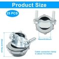 thumbnail image 2 of 25 Pcs 1/2 Inch Clamp Type Cable Connectors, Zinc Clamp Cable Connector Fittings for Metallic Conduit Protect Cables, 2 of 5