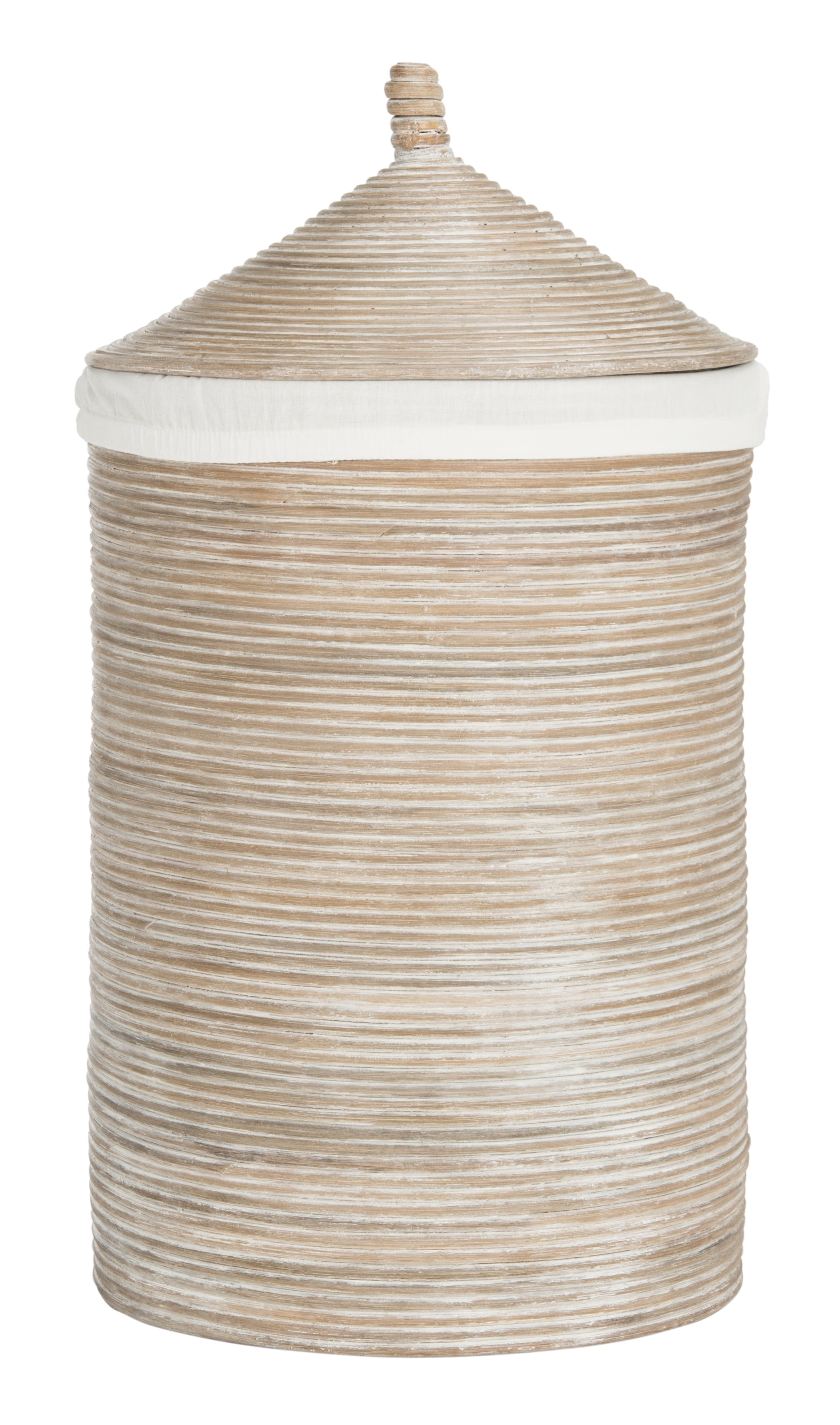 Safavieh WELLINGTON RATTAN STORAGE HAMPER WITH LINER, HAC6501A