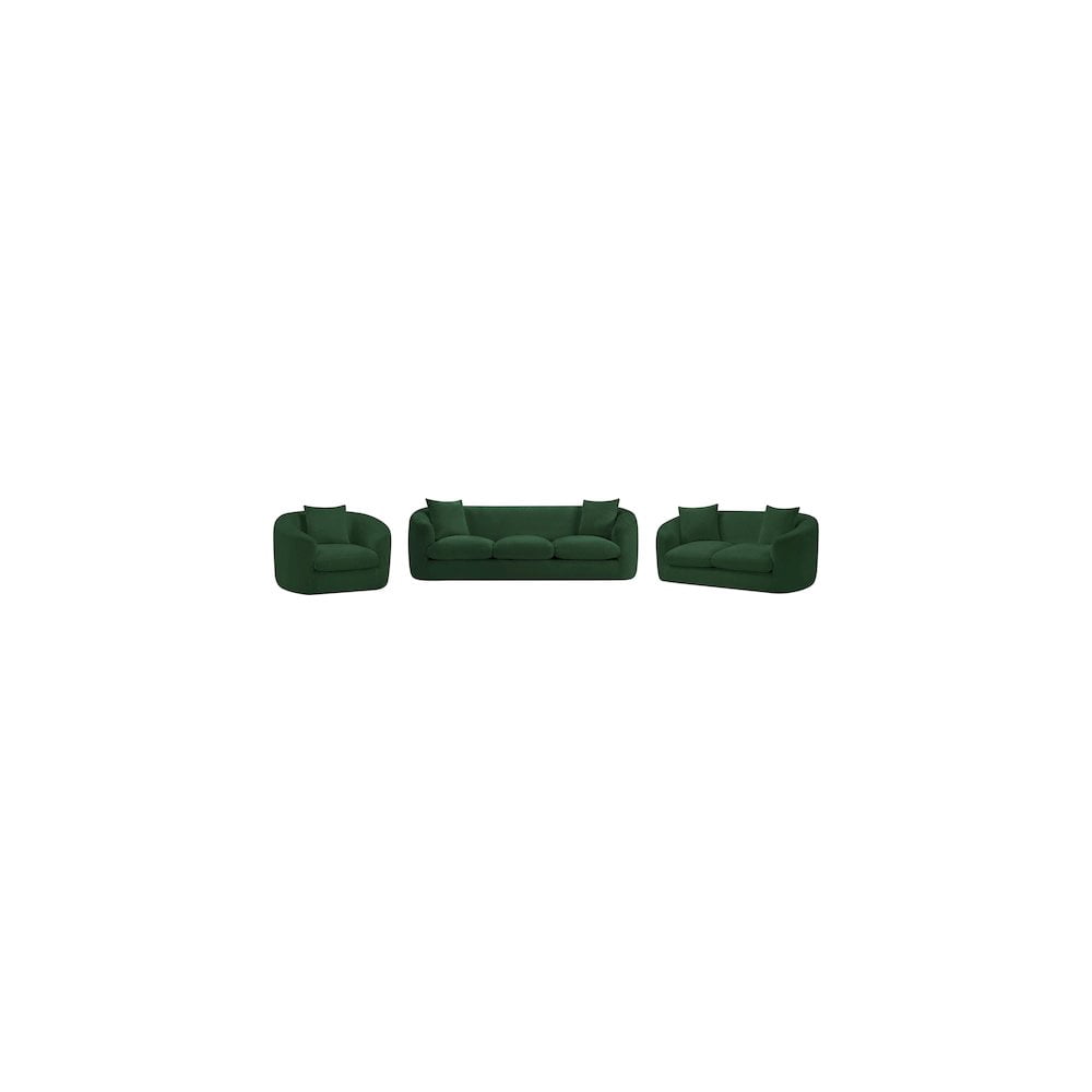 Meridian Furniture Penelope Green Chenille Fabric Sofa