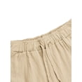 thumbnail image 4 of Innerwin Bottoms Solid Color Men Pants Outdoor Elastic Waist Loose Trousers Apricot XL, 4 of 7