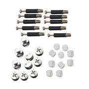 10 Sets Furniture Connectors Cam Fittings Pre-Inserted Nuts Dowels Furniture Screw-in Nut for Wood Furniture Cupboard Drawer