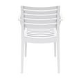 thumbnail image 6 of Compamia Artemis Outdoor Resin Patio Dining Arm Chair in White, 6 of 10