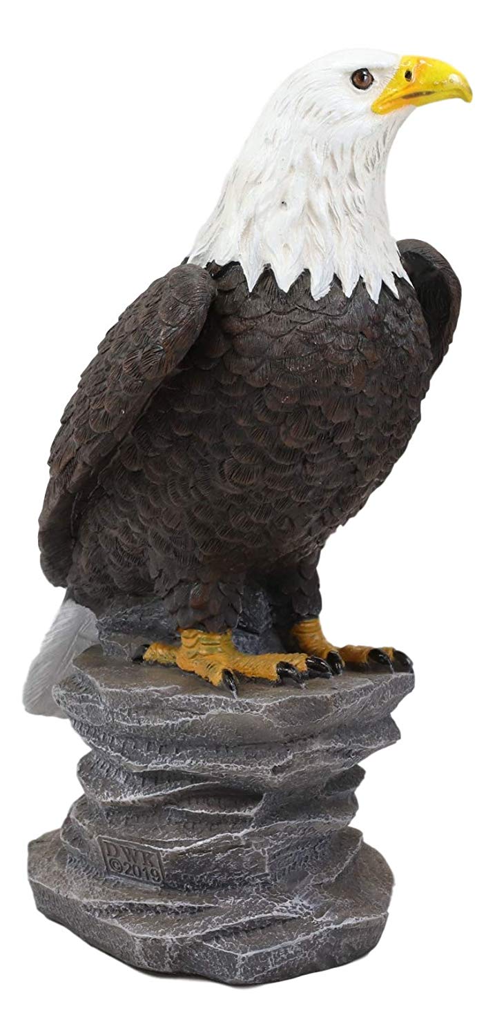 Ebros 9quot; Tall Realistic American Pride Majestic Bald Eagle Perching On Cliff  Rock Statue USA National Emblem Eagles Independence Day American Gallery  Quality Home Patio Decor Figurine Walmart Canada