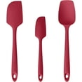 thumbnail image 1 of U-Taste 480°F High Heat Resistant Silicone Spatula Set of 3, BPA-Free Food Grade Kitchen Cooking Baking Mixing One Piece Seamless Flexible Rubber Scraper for Nonstick Cookware (Orange), 1 of 9