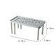 thumbnail image 3 of Estantería retráctil | Extensible hasta 24 pulgadas | Estante organizador ajustable para el hogar | PP y Acero inoxidable | Base antideslizante | Blanco/Gris | Para el fregadero de la cocina, el, 3 of 7