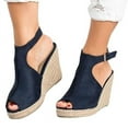 thumbnail image 1 of Bebetter Wedge Womens Chunky Sandals Thick Sole Block Flatforms Shoes Summer New Size, 1 of 1