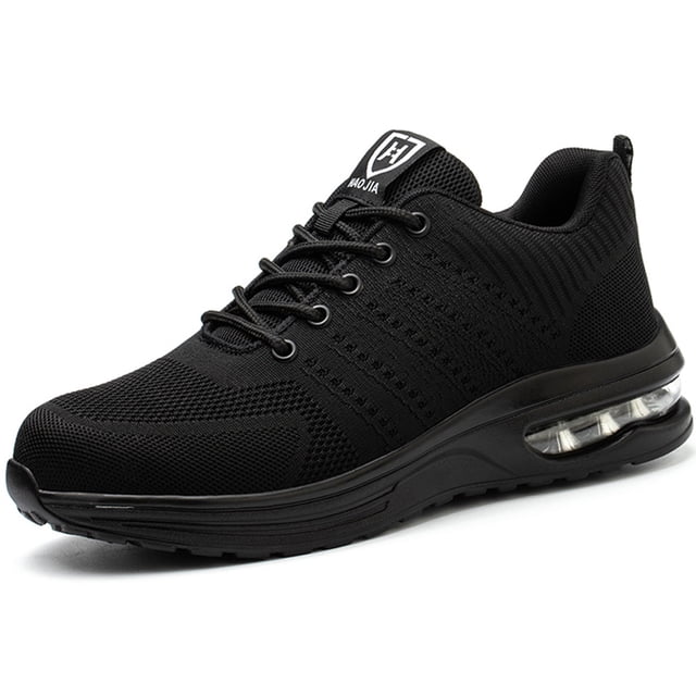 Zapatos De Trabajo Zapatos de trabajo unisex Zapatillas de deporte transpirables con punta de acero Zapatos de seguridad (37 Black) Tmvgtek Para Estrenar