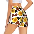 thumbnail image 3 of Fotbe Sunflower Cow Womens High Waist Running Shorts Athletic Workout Quick Dry Shorts for Women with Pockets Gym Yoga Summer Shorts-XX-Large, 3 of 9