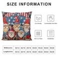 thumbnail image 5 of Chilfamy July 4th Patriotic Cute Truck Gnome Plaid Decorative Throw Pillow Cases Sofa Cushion Covers for Couch Bedroom Living Room Car Home Decor 24x24in, 5 of 5
