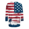 thumbnail image 5 of Lorytime 3/4 Length Sleeve Womens Tops Fourth of July Outfits Patriotic Graphic Outfits Lorytime Stars and Stripes Wear, 5 of 5