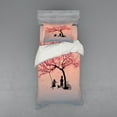 thumbnail image 2 of Ambesonne Pink Bedding Set 4 Pcs, Springtime Blossom, Queen, Pink Black, 2 of 3