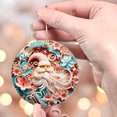 thumbnail image 3 of 3D Pink Santa Claus Ornament, Custom Christmas Ornaments, Christmas Round, Ceramic Christmas Ornament, Keepsake Ornament 2025, Christmas Decorations, Christmas Wife Gifts, 3 of 5