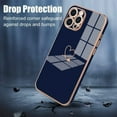 thumbnail image 3 of Compatible with iPhone 12 Pro Max Case Heart Cute Pattern Plating Electroplate Luxury Elegant Case Camera Protector Soft TPU Shockproof Protective Back Cover iPhone 12 Pro Max Case -Blue, 3 of 11