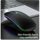 thumbnail image 2 of Tholdsy Ratón inalámbrico con RGB, compatible con Bluetooth, modo dual, silencioso, de 500 mAh, dispositivo señalador, accesorios Videojuegos y accesorios Negro, 2 of 6